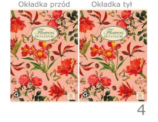 BRULION NOTES NOTEBOOK A5 PIGNA FLOWERS 0222172
