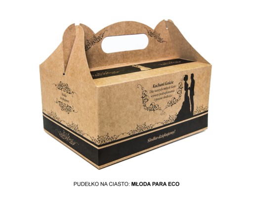 5x Cake Box Svadobná torta Mladý pár Eco