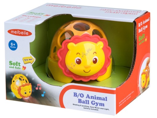 Hrkálka, hryzátko, lampa ANIMALS LION