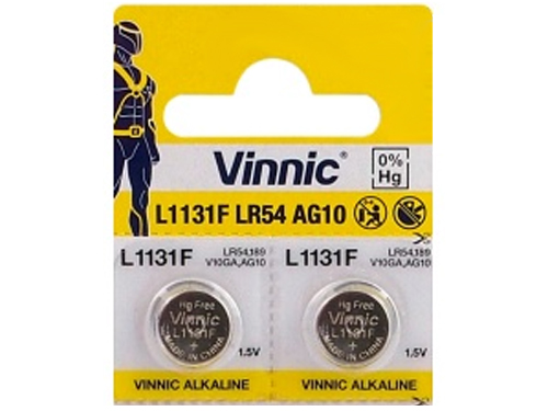 10x AG10 BATÉRIA VINNIC L1131 LR1130 LR 54 G LR54