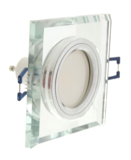 OSVETLENIE STRIEBORNÉ SKLENENÉ DRŽANIE LAMPY + GU10 LED 3W