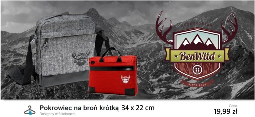TAŠKA KRÁTKA KRYT NA ZBRAŇ Malá 34 x 22 CM
