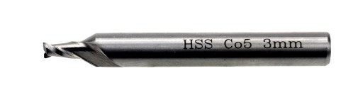 NFPg stopková fréza fi 3 mm HSSCo kobalt DIN 327