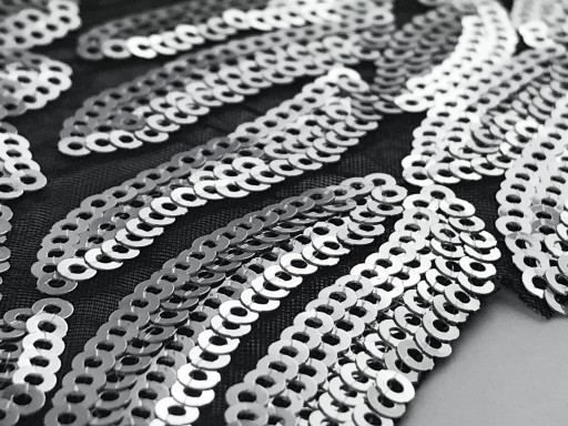 Strieborné flitre Wings termo nášivka VEĽKÁ 34cm