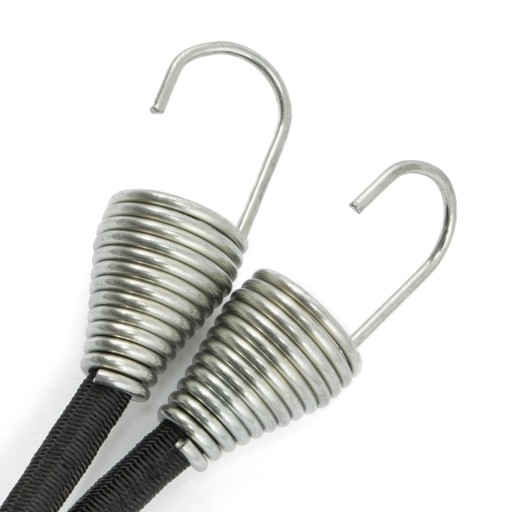 Elastické gumené lano 10mm čierne s háčikom 1m