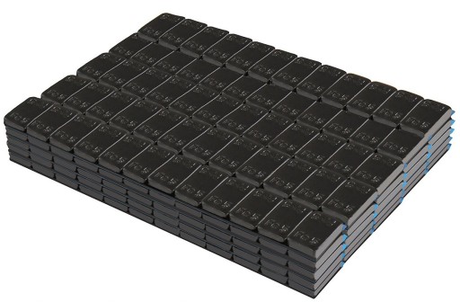 Lepená váha 3,8mm 5*12gr ČIERNA bočná páska