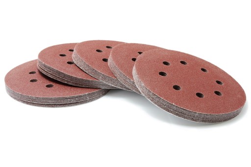Kotúč brúsneho papiera, kotúče na suchý zips, 125 mm, 8 otvorov, 10 ks