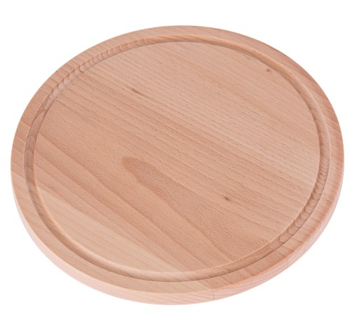 DREVENÝ ZÁSOBNÍK NA KRAJENIE KRUHÝ 25CM ECO