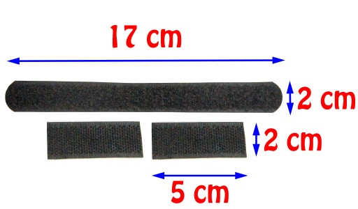 Zabezpečenie zásuviek zámkom na suchý zips, 2 cm, 10 ks