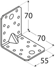 KP 4 Razený uholník 70x70x55x2,5 DOMAX