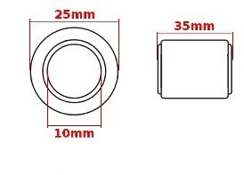 POUZDRO VÝVAČKY ATV SKÚTER MOTORKA 10X25x35