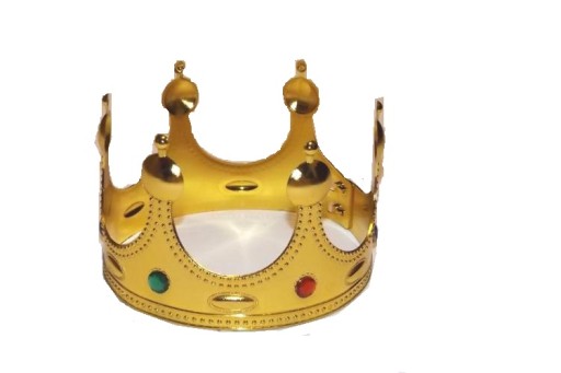 zlatá plastová korunka