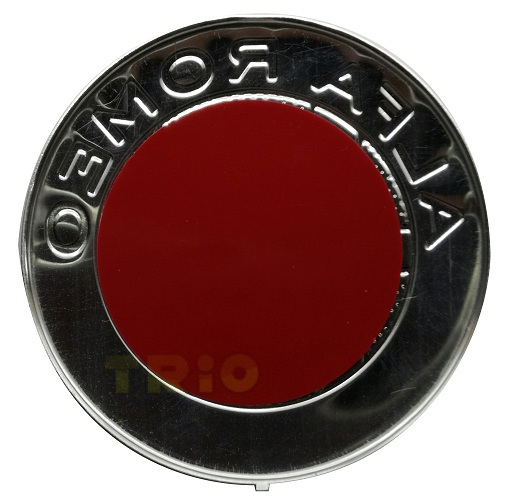 Logo znaku ZLATÝ odznak Alfa Romeo vpredu a vzadu