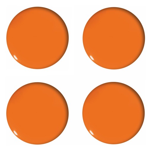 Okrúhle kancelárske magnety - ORANŽOVÉ 40mm, 4 kusy