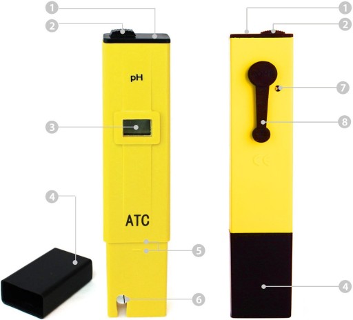 Elektronický pH meter, ATC tester vody, FV pufry