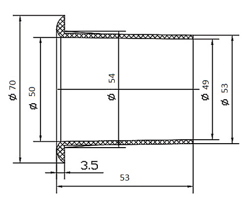 TUBE TUBE TUNNEL BASSREFLEX UN-1 rozmery 53-54-49