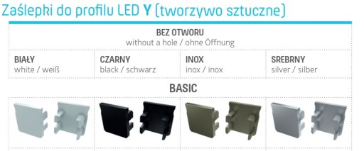 KRYT NA HLINÍKOVÝ LED PROFIL A,B,C,D,H,X,Y,Z