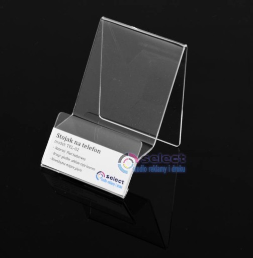 Stojan na TELEFÓN S POPISOM PLEXI 6,5 cm