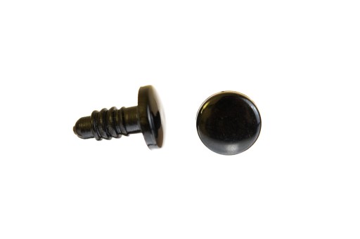 2 páry očiek pre maskotov, čierne 11mm ploché