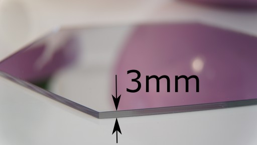 Moderné dekoračné akrylátové zrkadlo HEXAGON 3mm