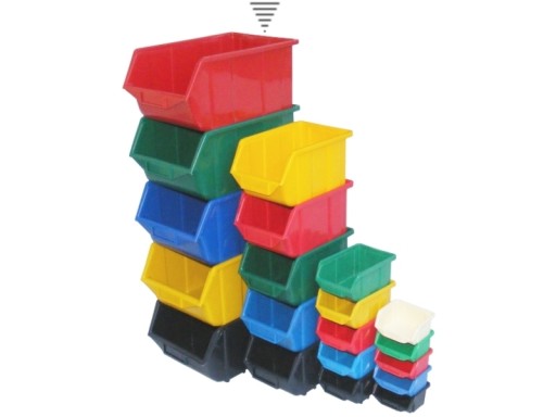 Modrý skladovací kontajner 220x355x167mm 35532N