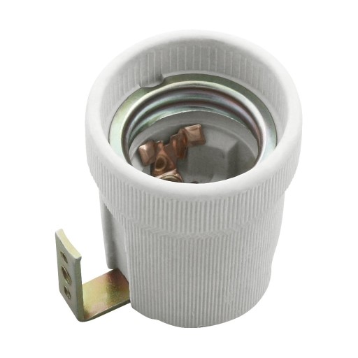 1x PORCELÁNOVÝ KERAMICKÝ DRŽIAK E27 S RÚČKOU