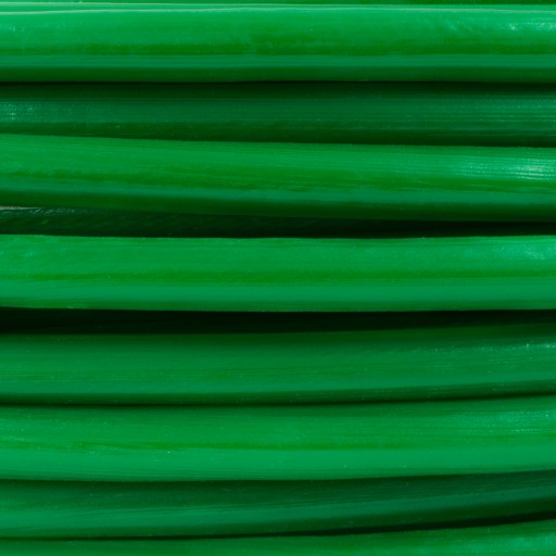 Oceľové lano z PVC, zelené, 1,6/3mm, 1x7, 1m