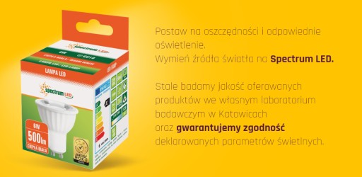 LED žiarovka GU10 230V 6W úzky uhol 45° teplá
