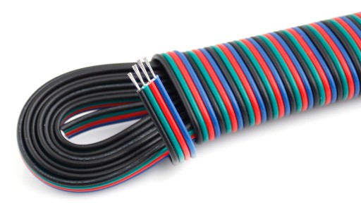 4PINOVÝ KÁBEL PRE RGB LED PRUHY