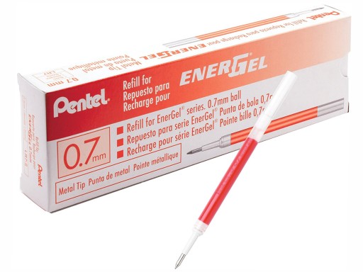 Náboj Pentel Energel 0,7mm LR7 červený