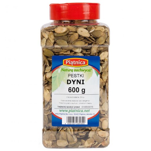 Dóza na tekvicové semienka lúpaná 600g PIATOK