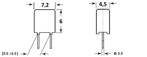 Wima FKP2 polypropylénový kondenzátor 470pF/630V - 4 ks (#1813)