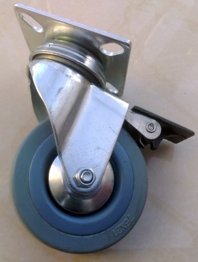 KOLESO 75 mm sivé koliesko Brzda na kolieska 60 KG od HABI