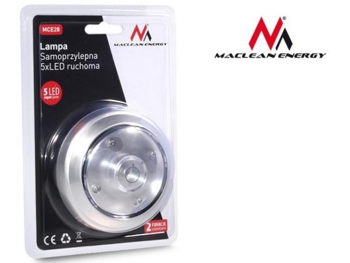 Maclean MCE28 LED lampa Samolepiaca Pohyblivá hlava 5xLED
