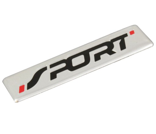 NÁLEPKA HLINÍKOVÝ ZNAK CHROME SPORT 3D