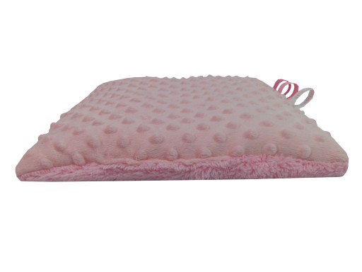 OBOJSTRANNÝ vankúšik do kočíka MINKY 30x30 OLKA ružový