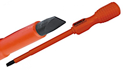 EL skrutkovač -0,8x4,0, dĺžka 100mm, rukoväť B DEDRA 064A2