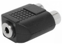 Adaptér malý JACK gn 3.5 / 2x RCA zásuvka (0821
