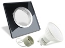 SET SKLENENÉ STROPNÉ SVIETIDLÁ + GU10 5W LED WW
