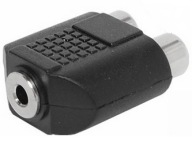 Adaptér malý JACK gn 3.5 / 2x RCA zásuvka (0821
