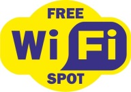 WiFi nálepka - vzor B, šírka 14 cm, žltá a šedá