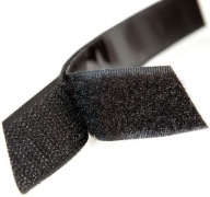 20mm VELCRO so SAMOLEPIACIM LEPOM 2cm ČIERNA 1m+1m Sada obojstran.