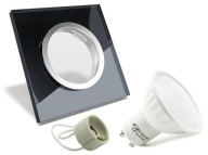 SET SKLENENÉ STROPNÉ SVIETIDLÁ + GU10 5W LED WW