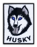 Nášivka HUSKY pes VYŠÍVANIE