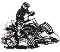 NÁLEPKA MOTOCYKLISTA ŠTVORKOLKOĽKOVÝ TUNING