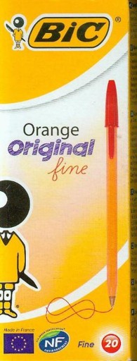 BiC oranžové červené pero