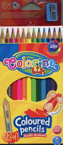 COLORINO farbičky TRIANGULAR SCHOOL, MÄKKÉ, 12 FARIEB Orezávatko