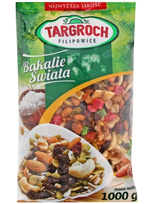 Targroch Cocktail Mix Sušené ovocie Orechy Zdravá strava Dezert 500g