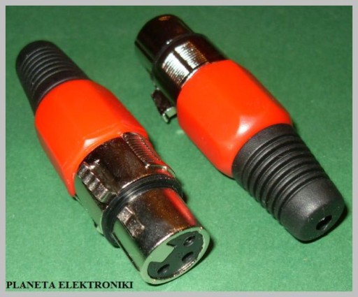 Canon XLR 3kolíková zásuvka ČERVENÁ pre FV kábel (1605)