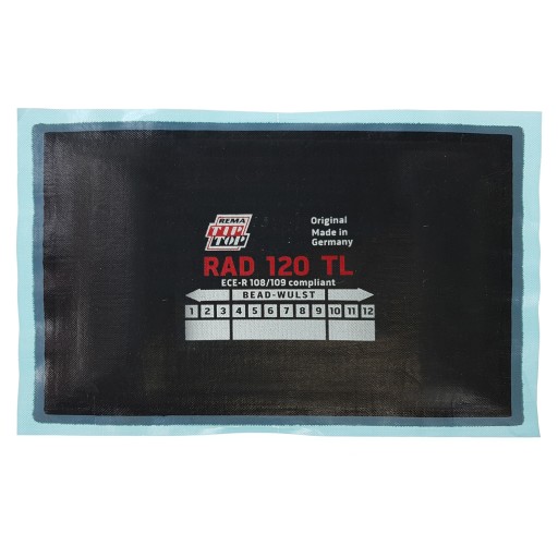 RADIÁLNA ZÁPLAVÁ VLOŽKA 120TL NA OPRAVU PREDRENÝCH PNEUMATÍK 80X125MM REMA TIP TOP